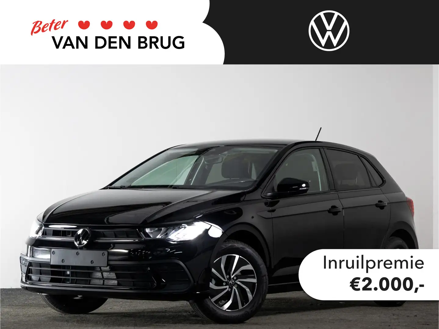 Volkswagen Polo Life Edition 1.0 95 pk TSI | Achteruitrijcamera | Zwart - 1