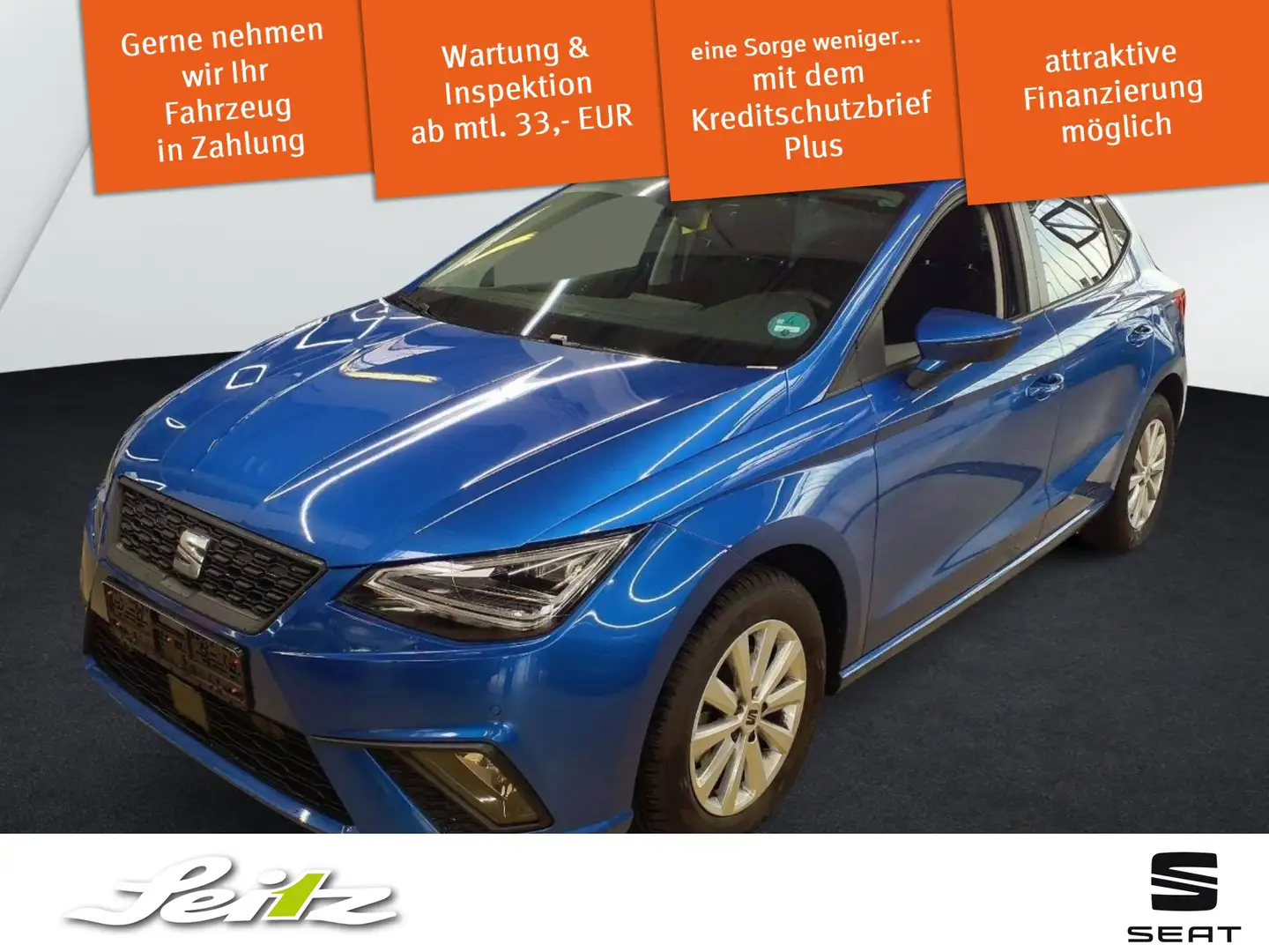 SEAT Ibiza 1.0 TSI Style *LED*KAMERA*NAVI*SITZH* Blauw - 1