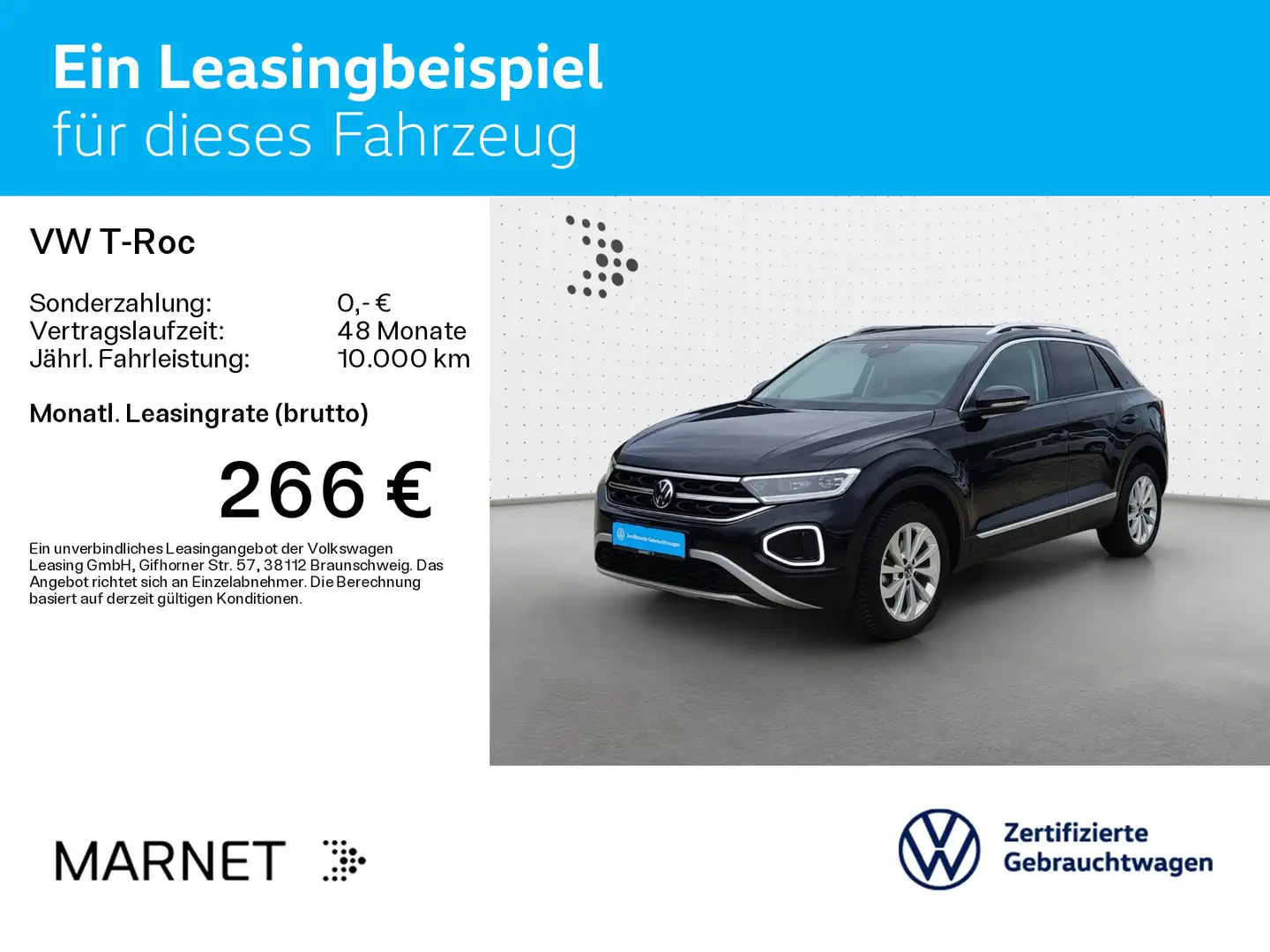 Volkswagen T-Roc T-ROC 1.5 TSI DSG STYLE*LED*AHK*PDC*SHZ*NAVI*KLI Schwarz - 2