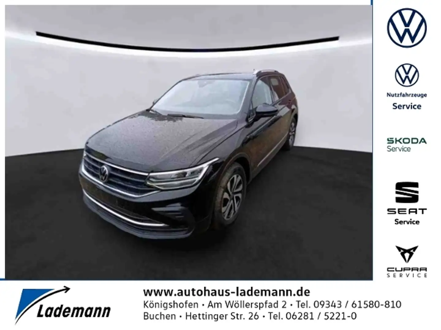 Volkswagen Tiguan 2.0 TDI DSG ACTIVE LED+NAVI.+AHK+ACC+SIHZ Schwarz - 1