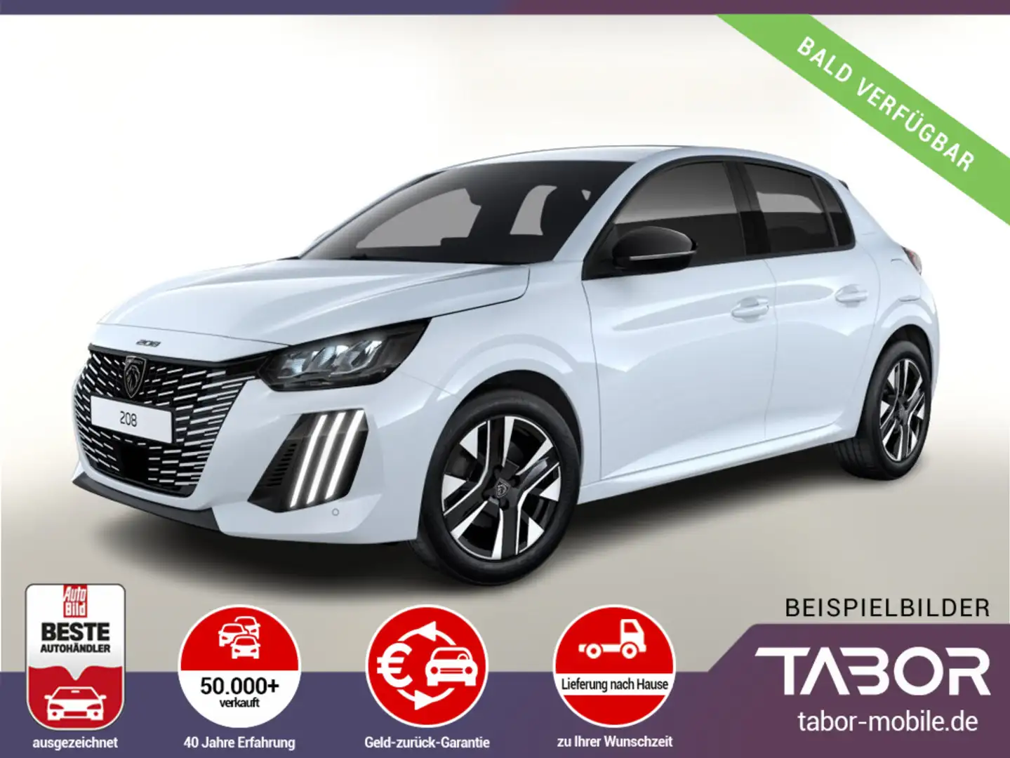 Peugeot 208 100 Allure PDC LED Temp PrivG 16Z MirrorL BT Weiß - 1