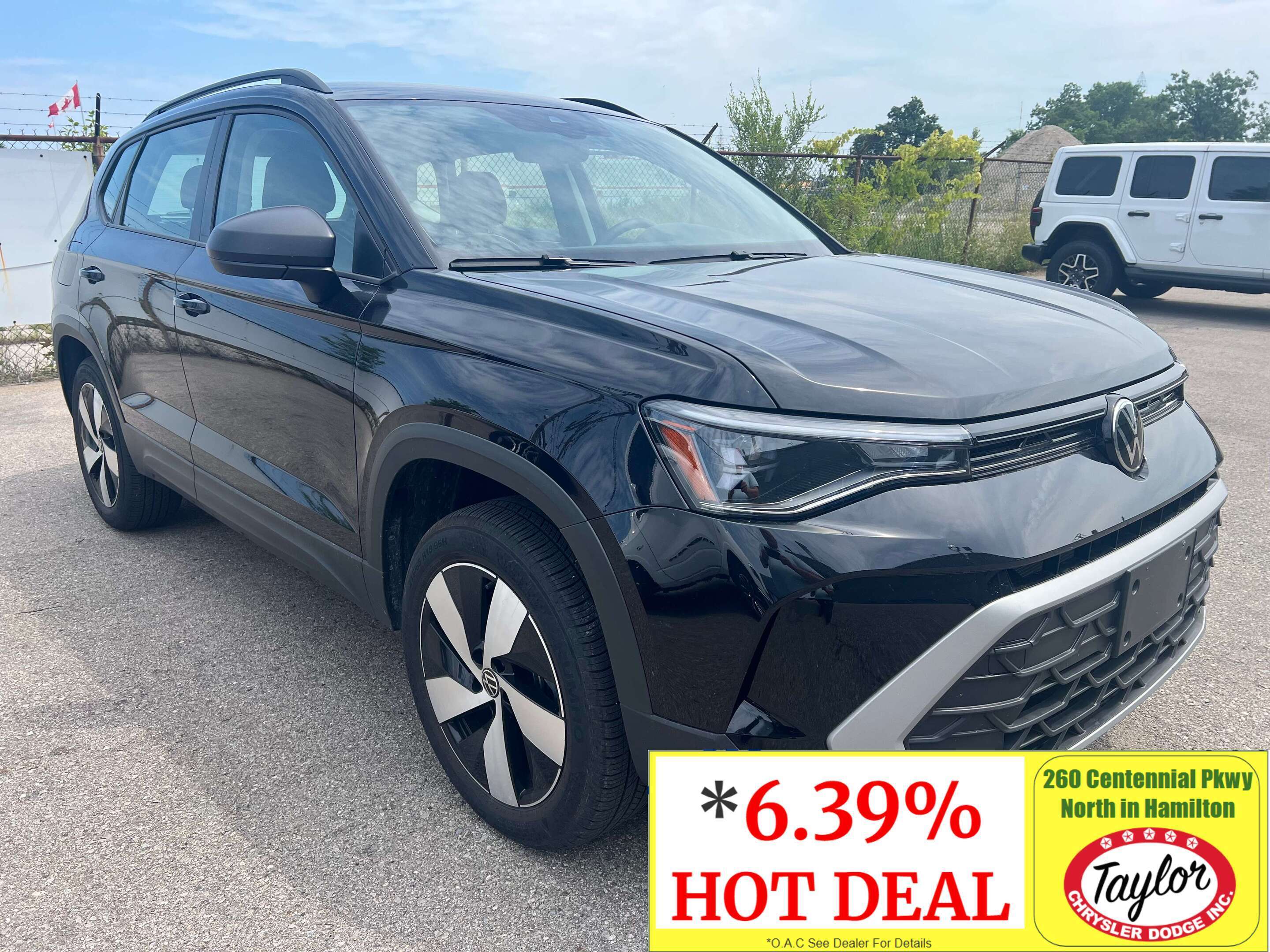 Black 2025 Volkswagen Taos SUV / Crossover 8-Speed Automatic
