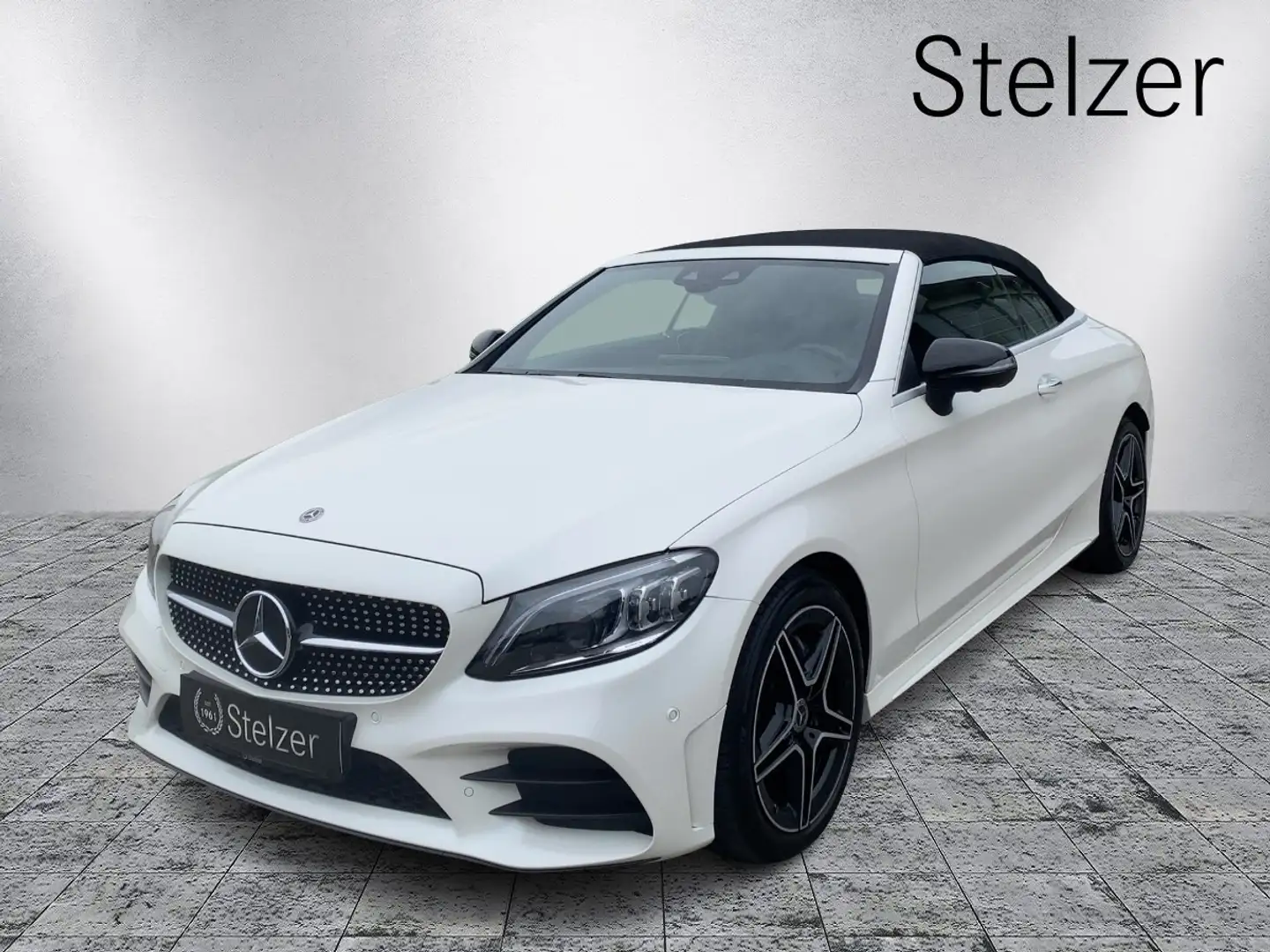 Mercedes-Benz C 220 d Cabriolet PTS Shz Ambi Mbeam AMG AUT Weiß - 1