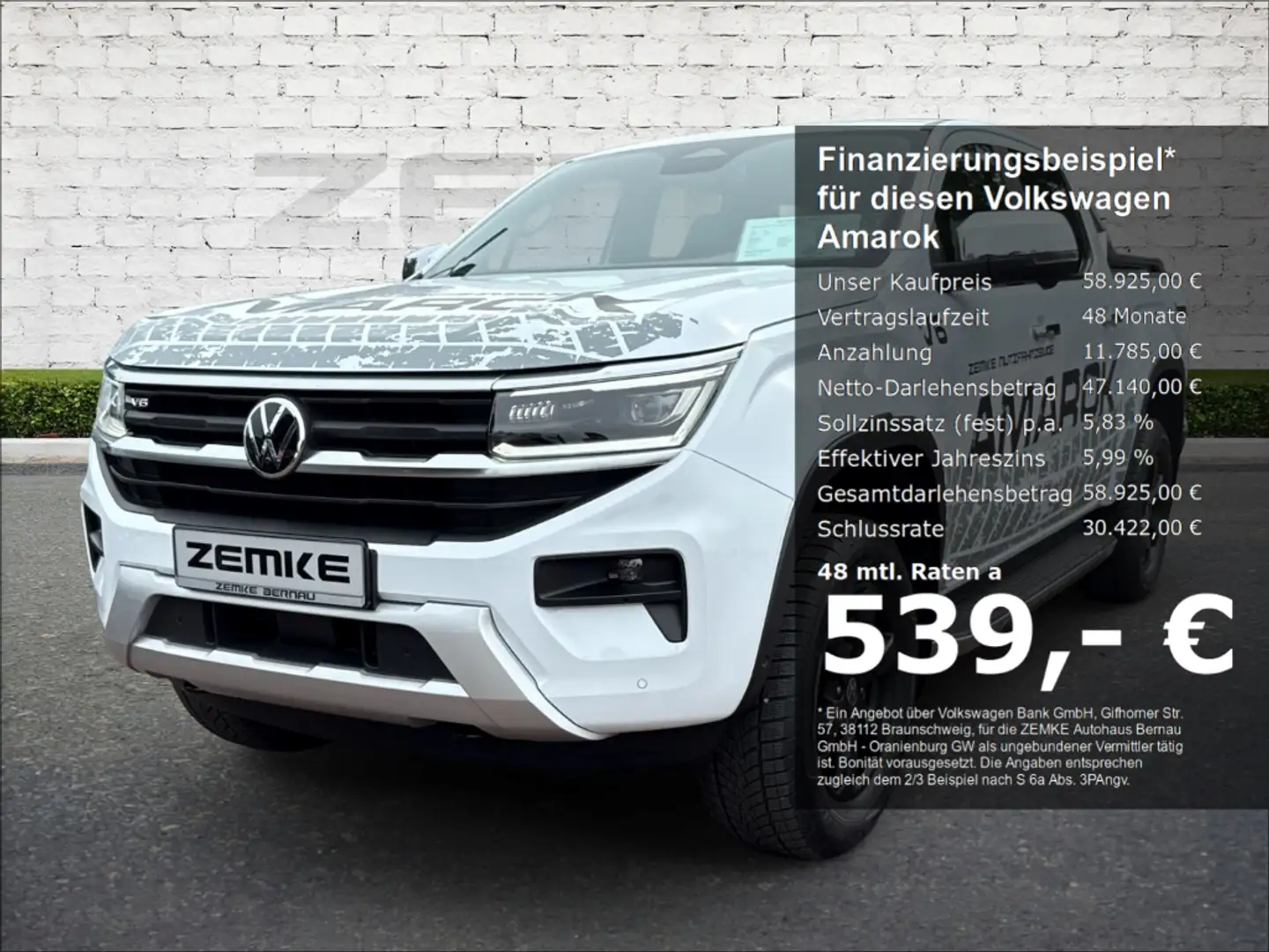 Volkswagen Amarok 3.0 TDI Style 4Motion StandHZG AHK-abnehmbar Navi Wit - 1