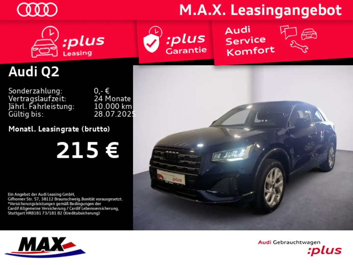 Audi Q2 30 TDI ADVANCED LED+NAVI+AHK+ALU+VIRT COCKPIT Blau - 1