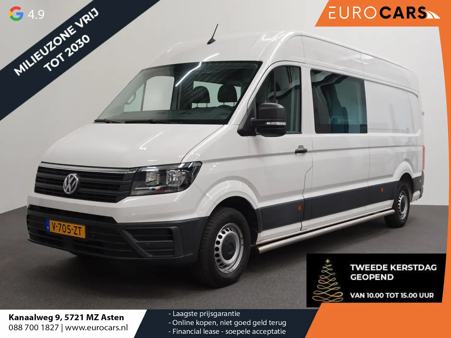 Volkswagen Crafter 140pk L4H3 / L3H2 Dubbele cabine Airco Cruise cont Blanc - 1