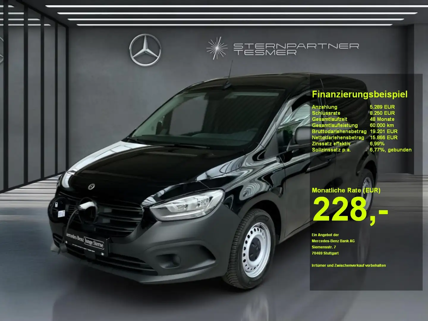 Mercedes-Benz Citan e  Kasten +NAVI+DAB+Klimaaut. Zwart - 1