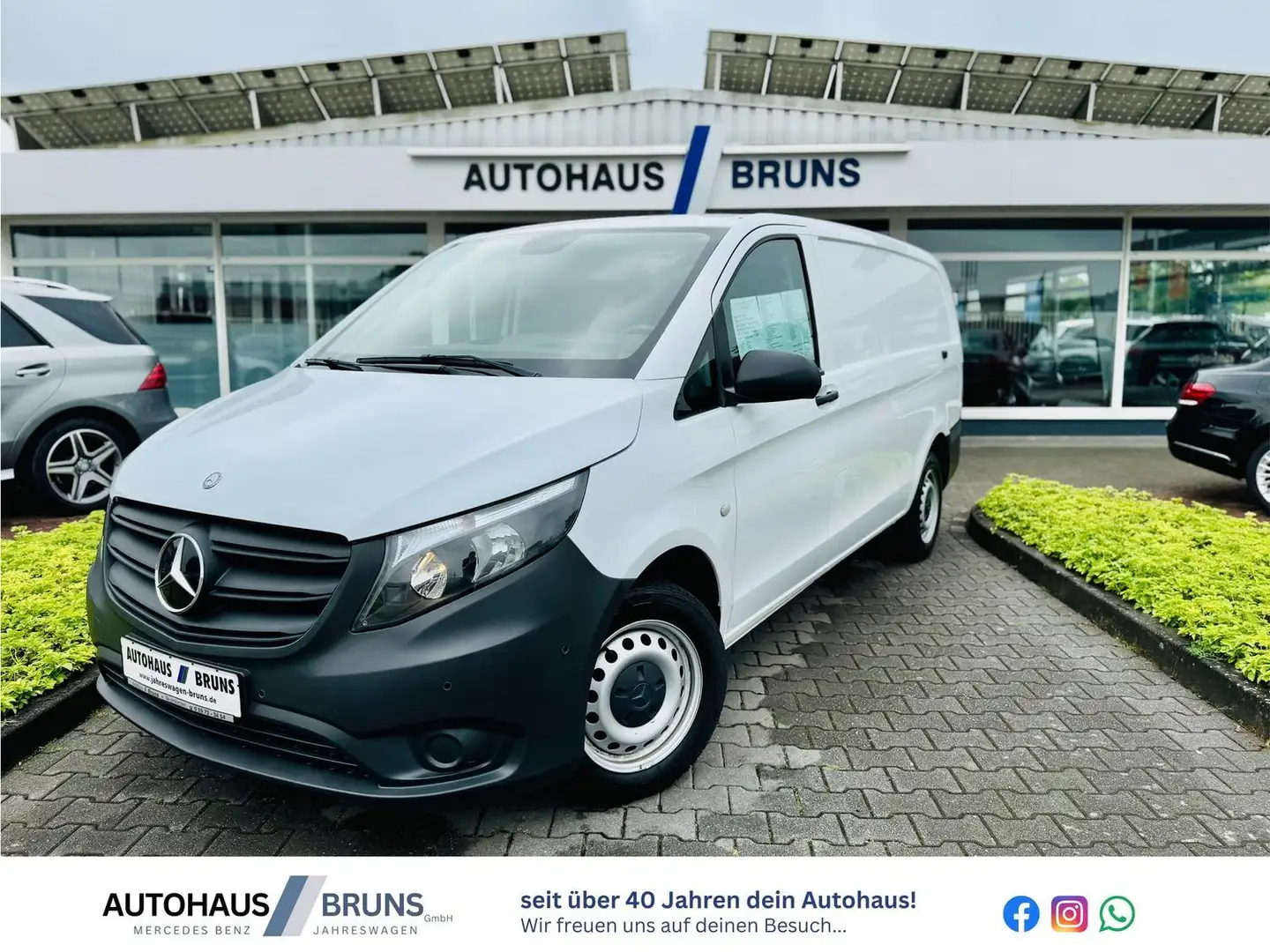 Mercedes-Benz Vito 114 CDI Kasten LANG, Autom, Distronic, AHK, PTS, Weiß - 1
