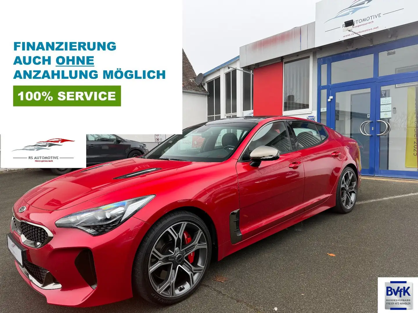 Kia Stinger GT 4WD 3.3 V6*Bi-LED*H&K*eGSD*Leder*VOLL Rot - 1
