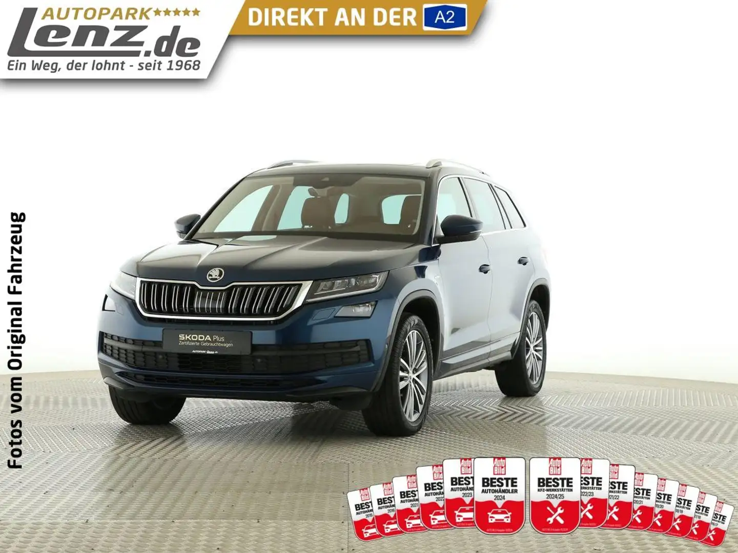 Skoda Kodiaq L&K LED Navi 360° ACC Pano Smartlink AHK Bleu - 1