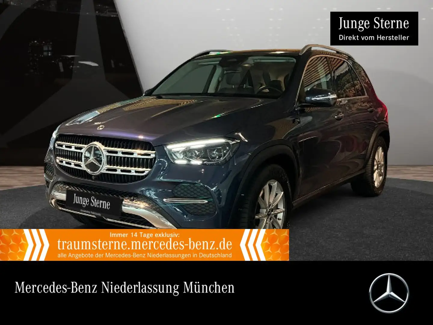 Mercedes-Benz GLE 350 de 4M PANO+360+AHK+MULTIBEAM+19"+SPUR+TOTW Blau - 1