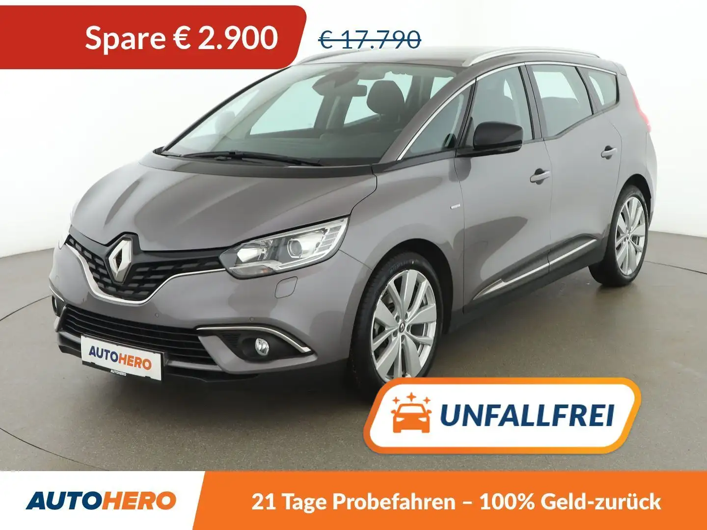 Renault Grand Scenic 1.3 TCe Limited *TEMPO*NAVI*SPUR*SHZ*BT* Grijs - 1