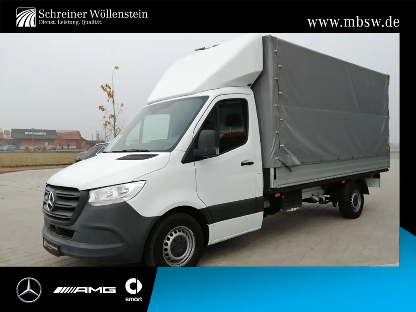 Mercedes-Benz Sprinter 316 Pritsche Plane L3 *MBUX*Klima*Navi* Weiß - 1
