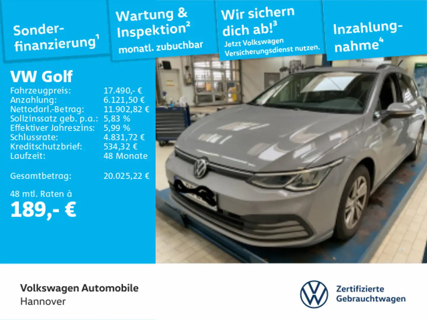 Volkswagen Golf VIII 1.5 TSI Life Navi ACC Navi LED SHZ PDC Grau - 1
