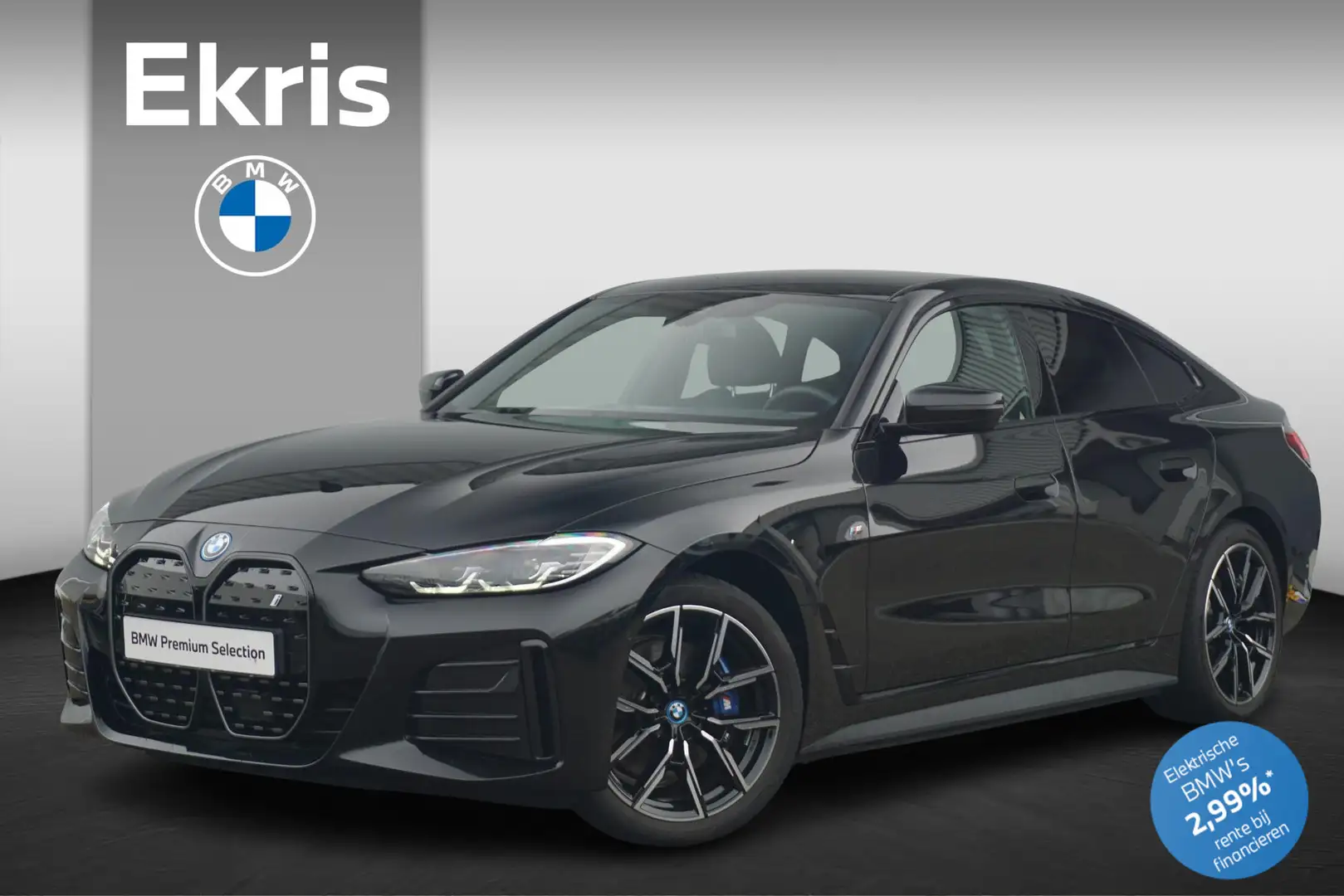 BMW i4 eDrive40 High Executive M Sport / Leer / Hifi / Ac Zwart - 1