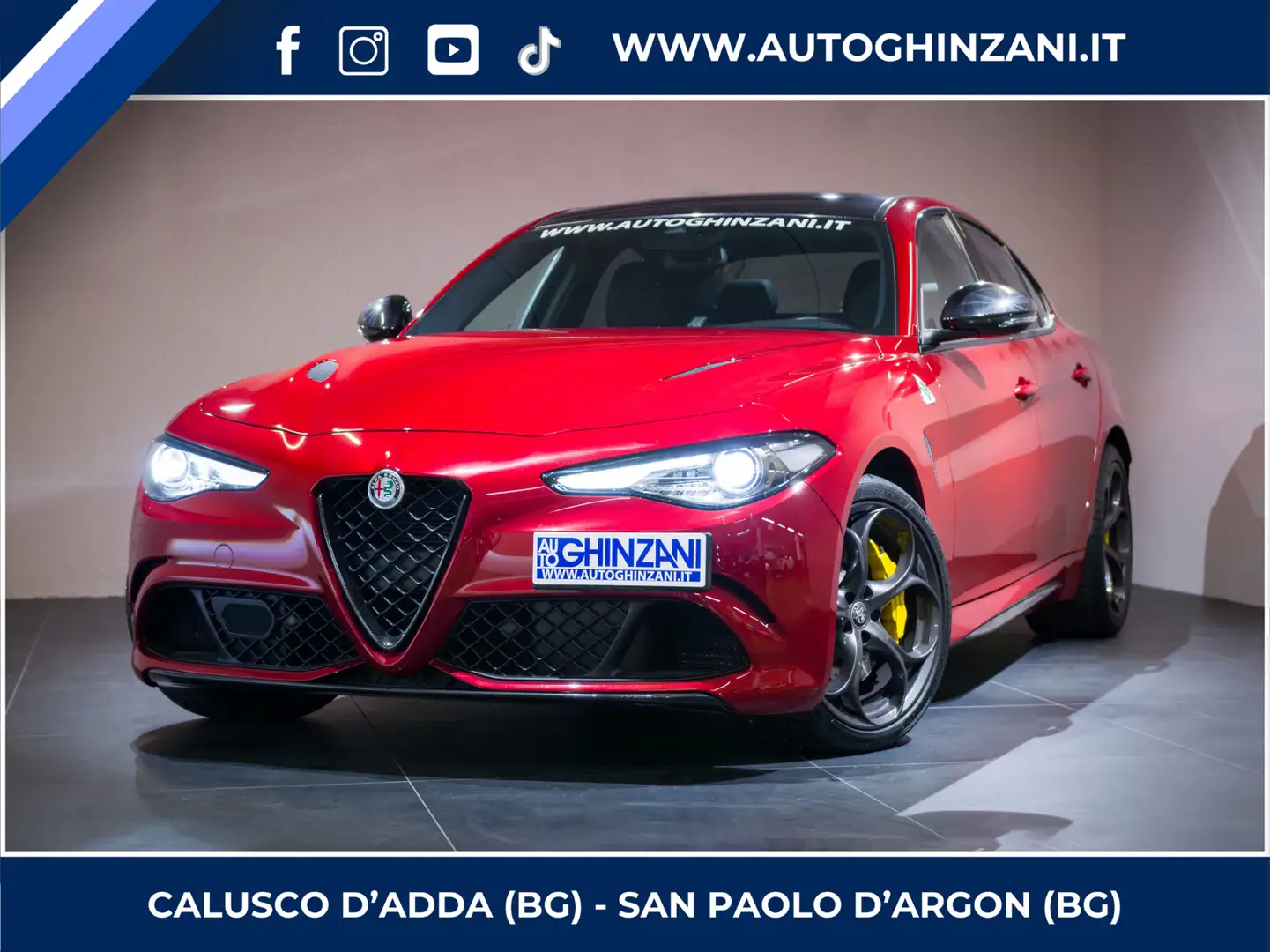 Alfa Romeo Giulia 2.9 T V6 AT8 Quadrifoglio Piros - 1