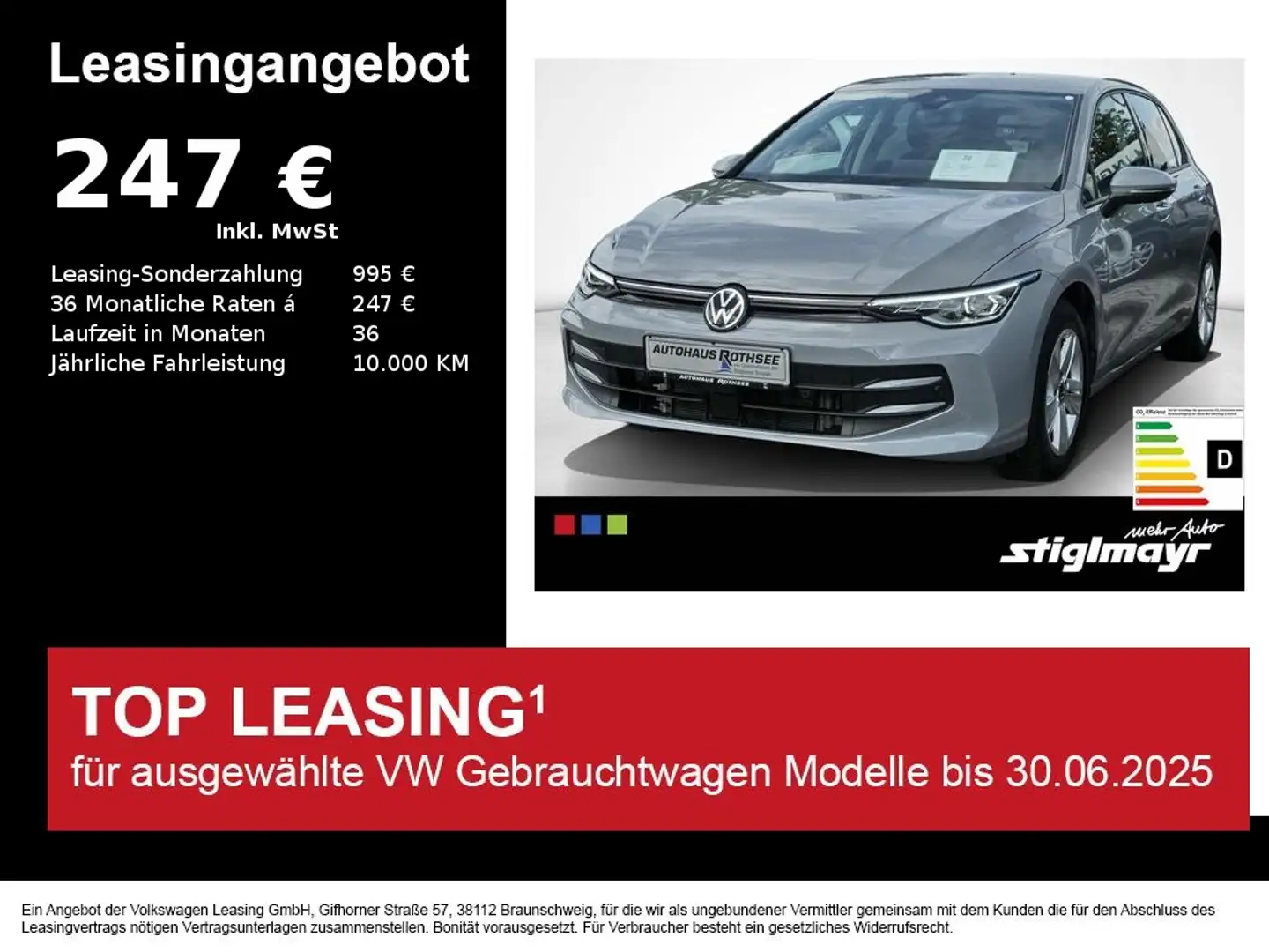 Volkswagen Golf VIII Life 1.5 eTSI DSG ACC+AHK+IQ-LIGHT Gris - 1
