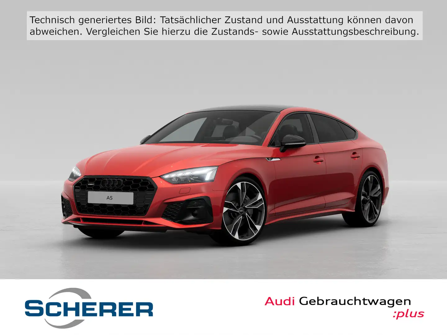 Audi A5 45 TFSI quattro S line LASER PANO A Red - 1