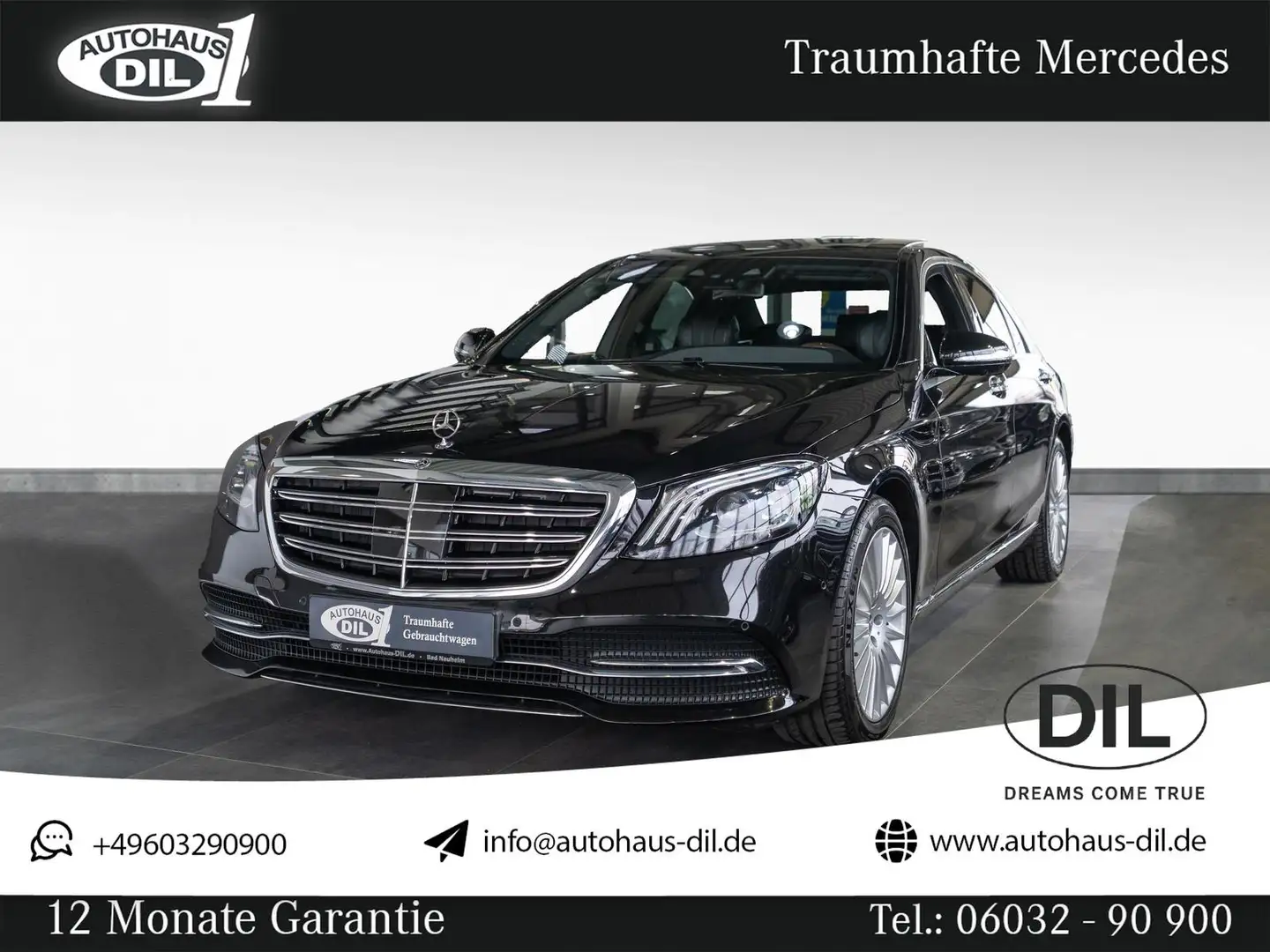 Mercedes-Benz S 350 d 4Matic *1.HAND*PANO*360°-K*BURM*STAND-HZ* Schwarz - 1