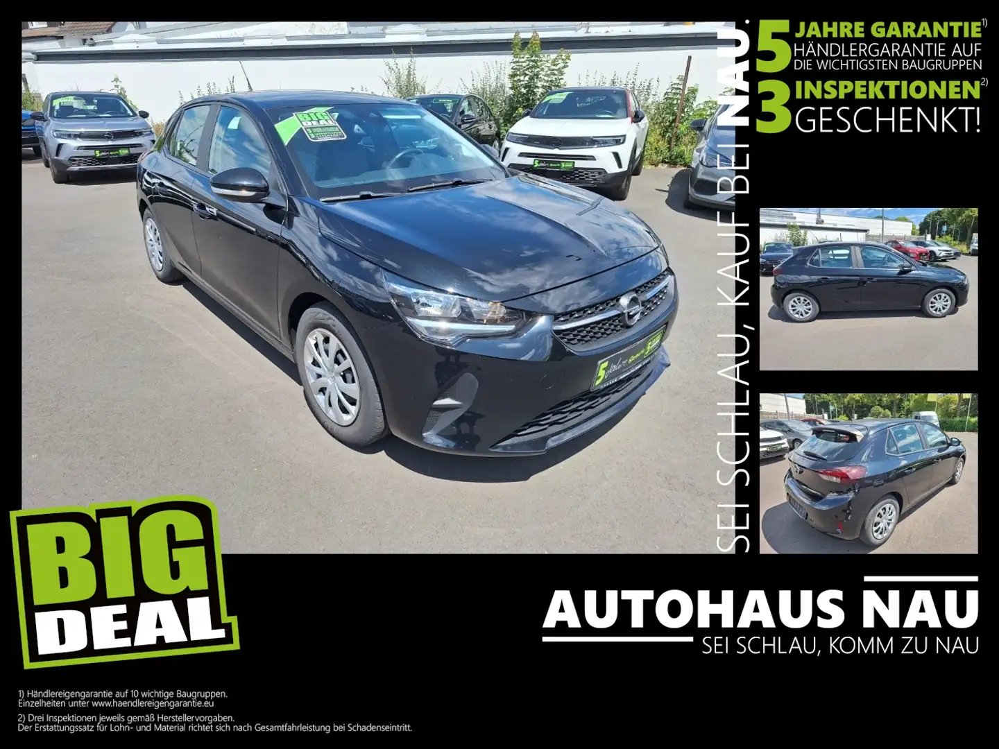 Opel Corsa 1.2 Edition inkl. Big Deal Zwart - 1