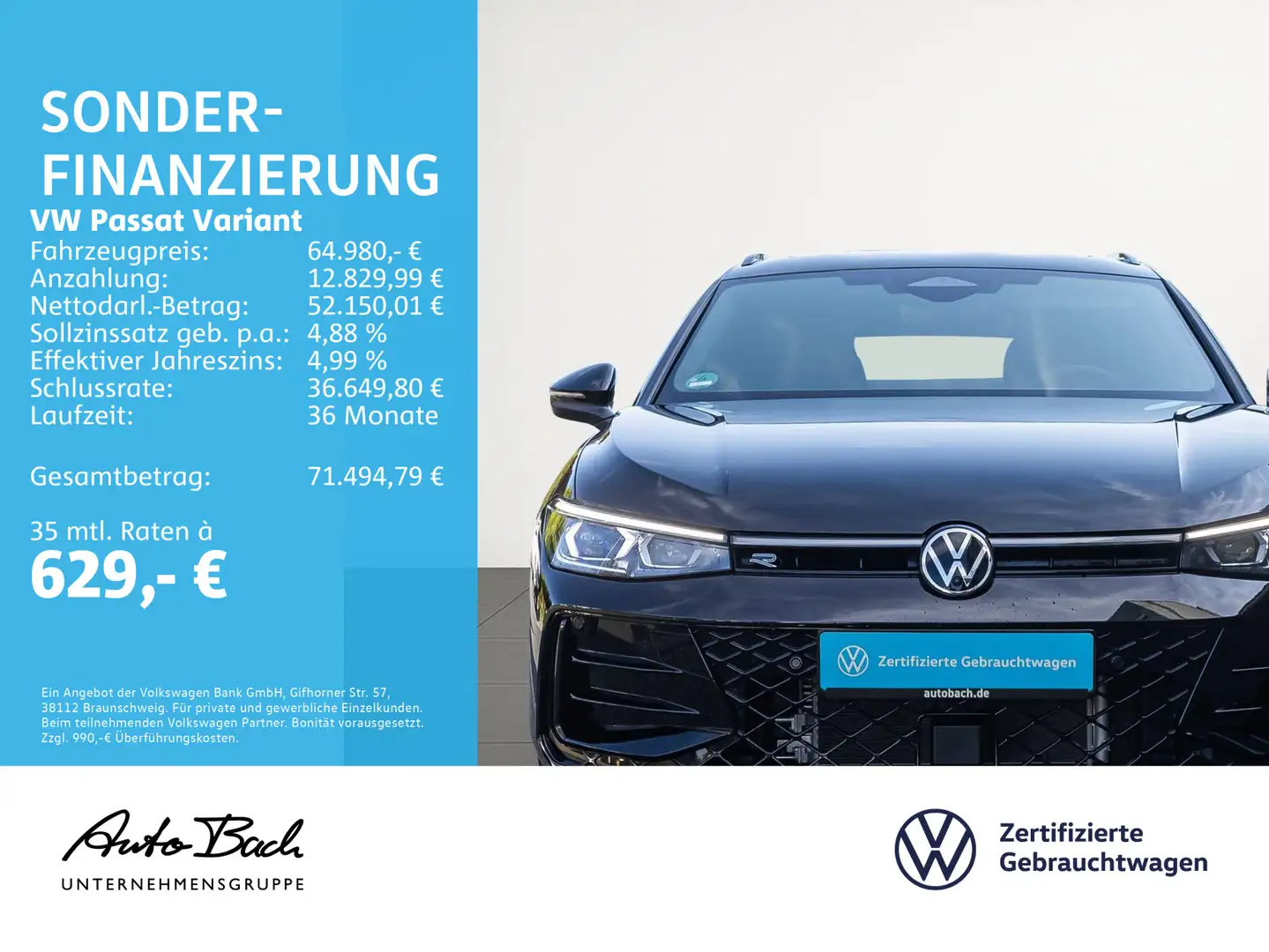 Volkswagen Passat Variant 2.0 TSI "R-Line" 4M DSG Navi LED Schwarz - 2