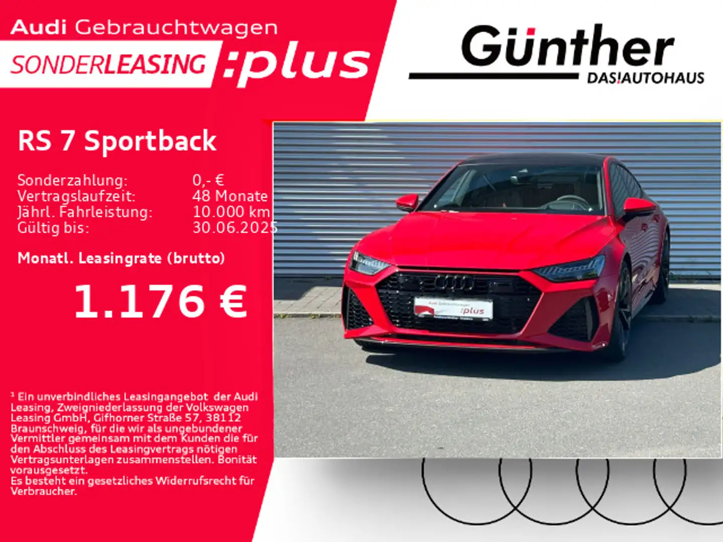 Audi RS7 RS7 Sportback PERFORMANCE+WINTERRÄD+STANDHEIZUNG Rosso - 1
