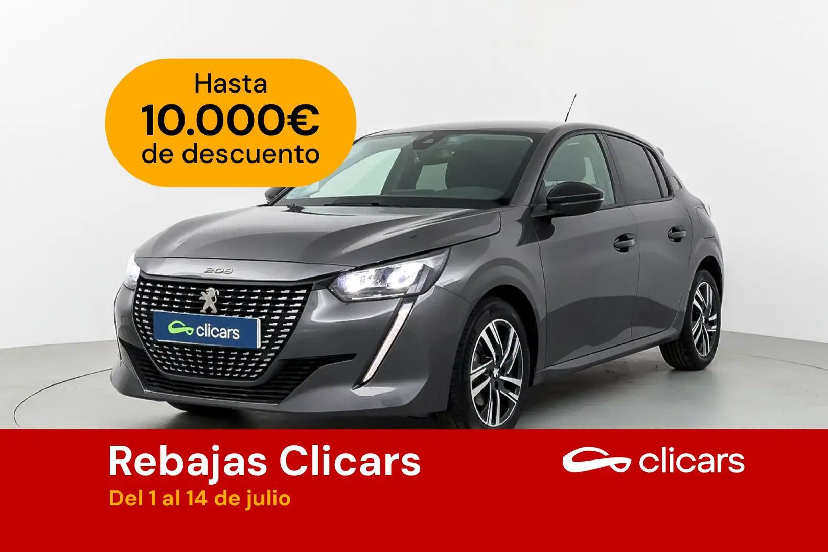 Peugeot 208 1.2 Puretech S&S Allure Pack EAT8 100 Gris - 1