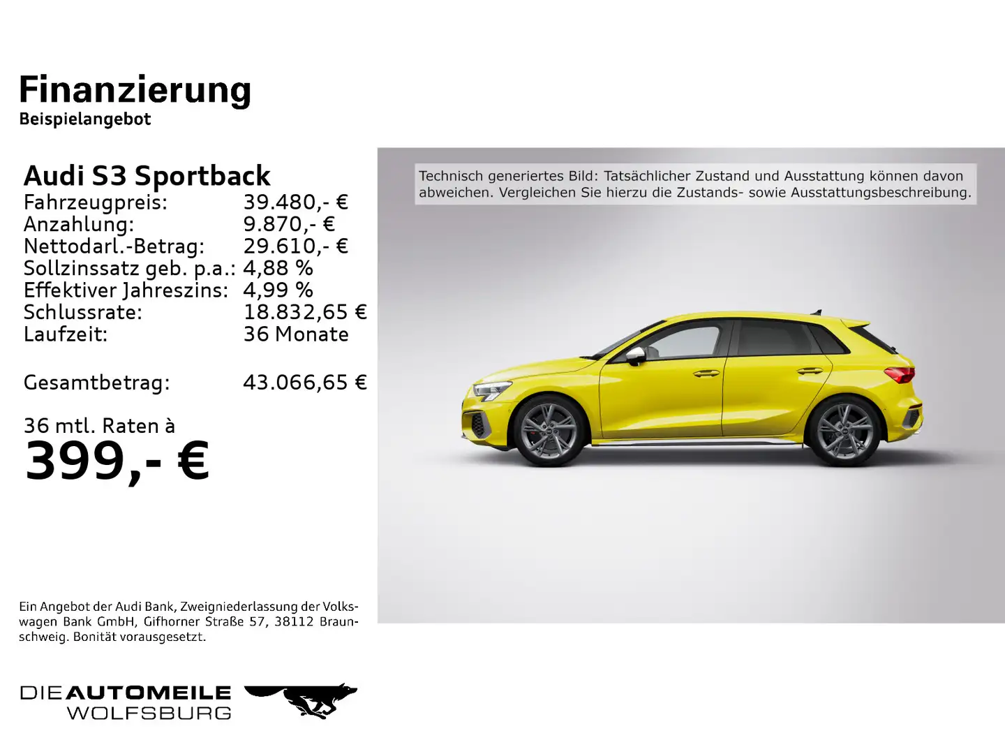 Audi S3 2.0 TFSI S-tronic quattro Einparkhi Galben - 2