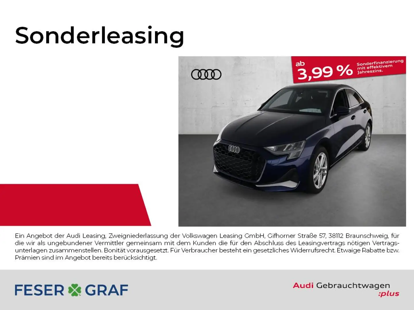 Audi A3 Limousine 30 TFSI advanced S tronic Navi Blau - 1