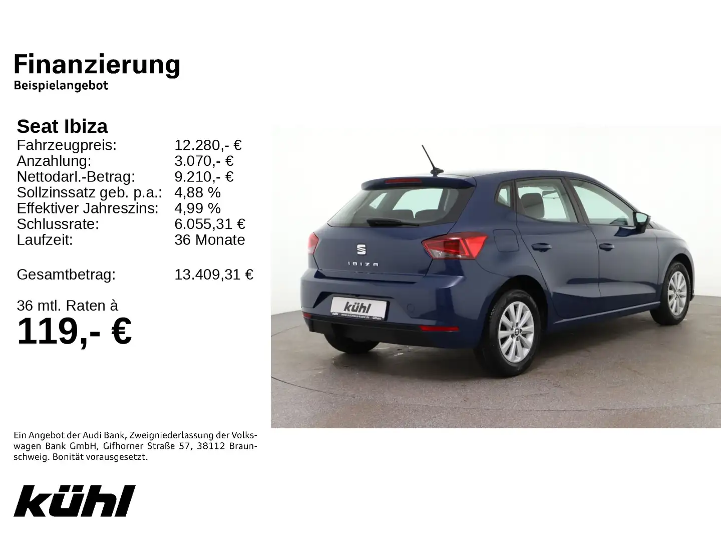 SEAT Ibiza 1.0 Style Kamera Navi Blau - 2