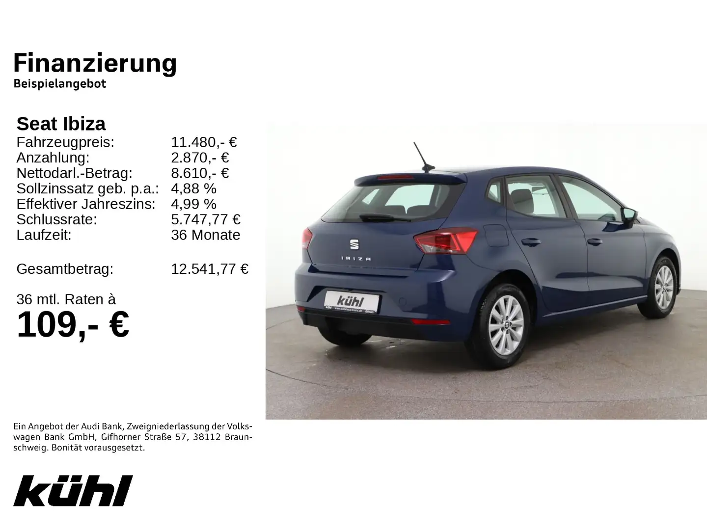 SEAT Ibiza 1.0 Style Kamera Navi Blau - 2