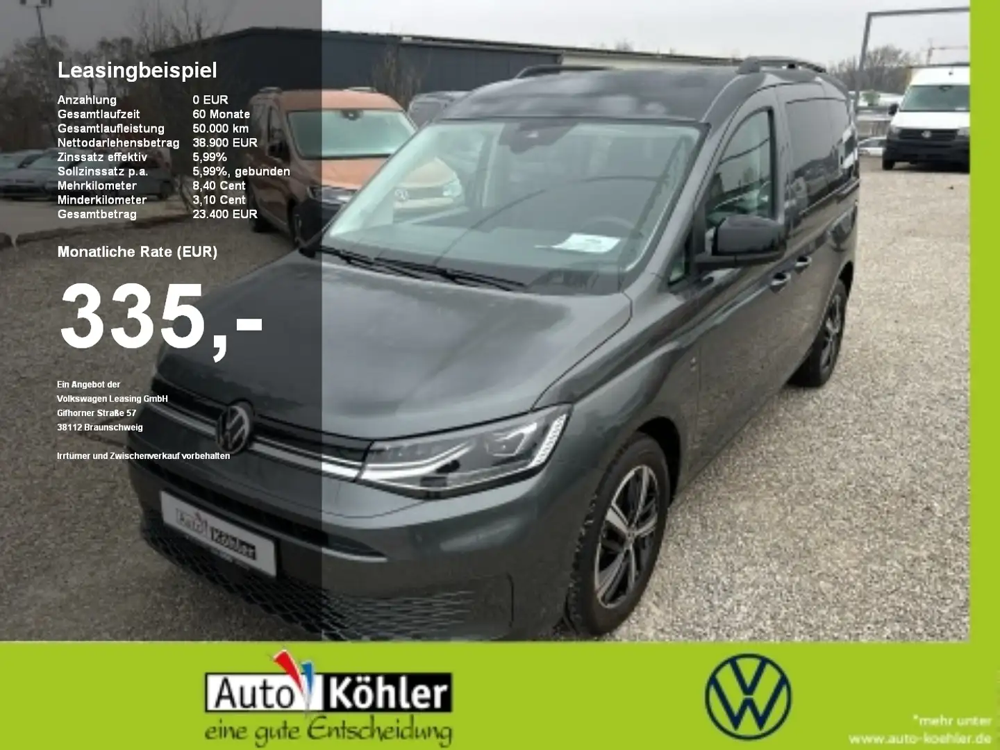 Volkswagen Caddy Life 5-Sitzer TSi DSG Grau - 1