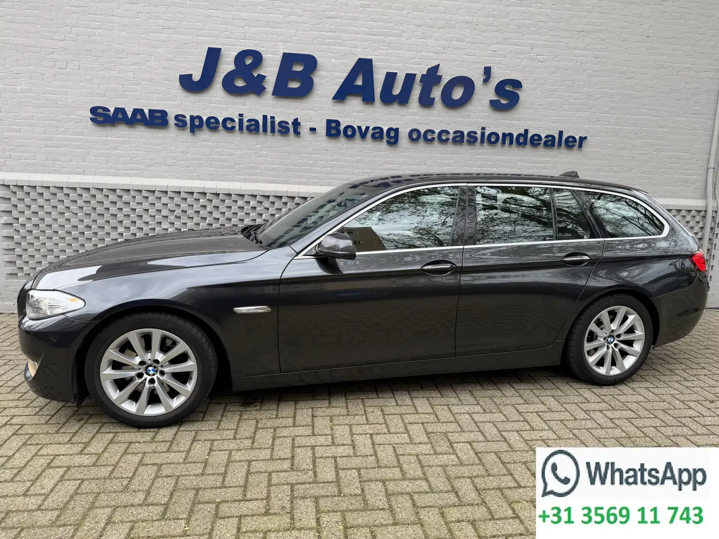 BMW 528 5-serie Touring 528i High Executive Leer Achteruit Grau - 1