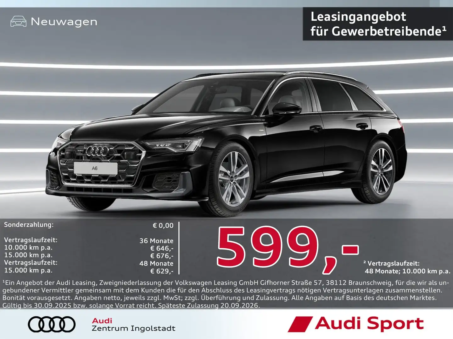 Audi A6 Avant S line 40 TDI qua AHK,LED UPE 75.820,- Schwarz - 1