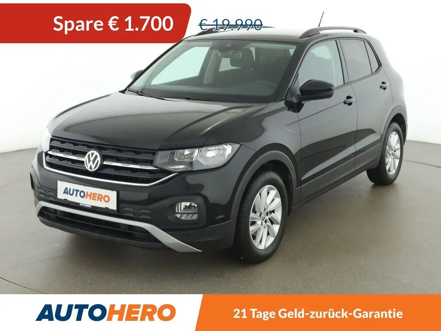 Volkswagen T-Cross 1.0 TSI Life *NAVI*CAM*SPUR*TOT*CAM* Schwarz - 1