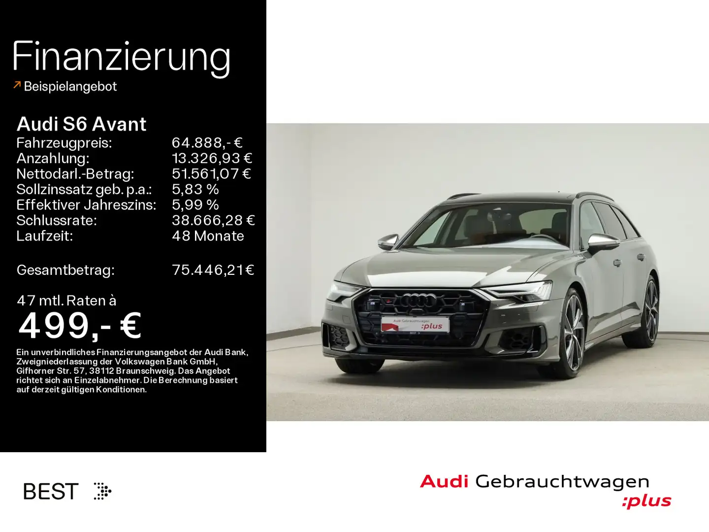 Audi S6 Pano*Kamera*B&O*Matrix*Massage Grau - 1