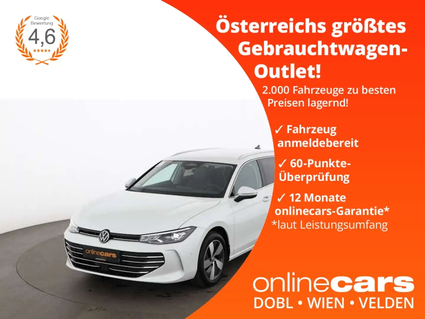 Volkswagen Passat Variant 1.5 eTSI Business Aut LED 360-CAM Weiß - 1
