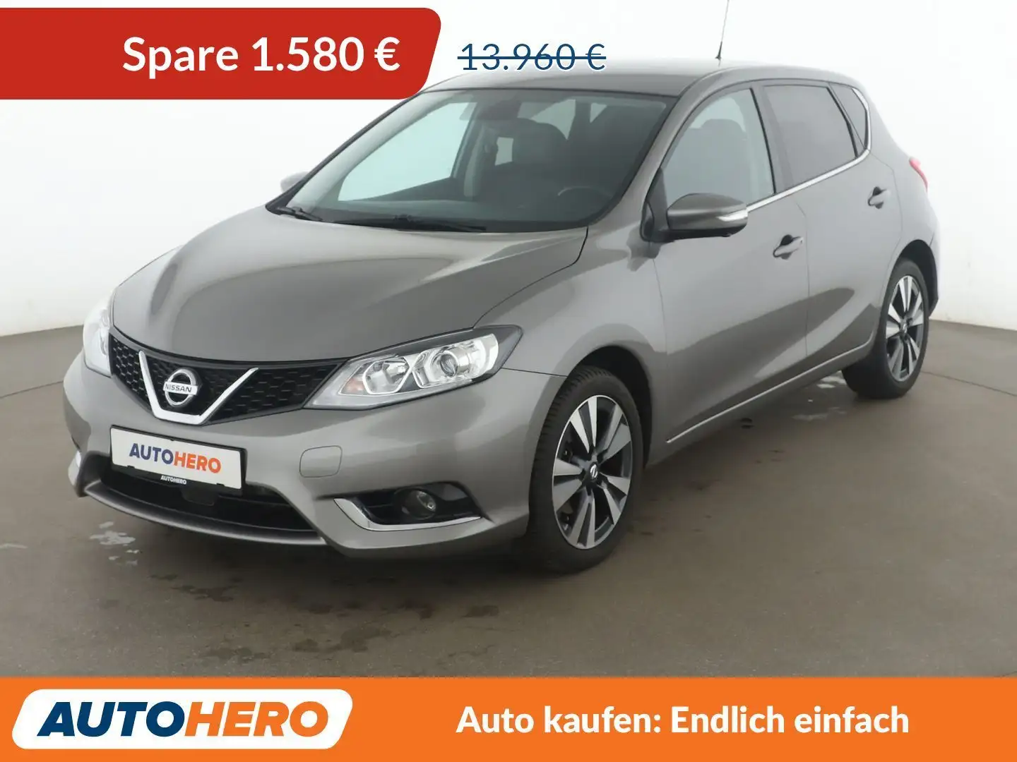 Nissan Pulsar 1.2 Tekna Aut.*NAVI*TEMPO*CAM*SHZ*ALU* Grau - 1