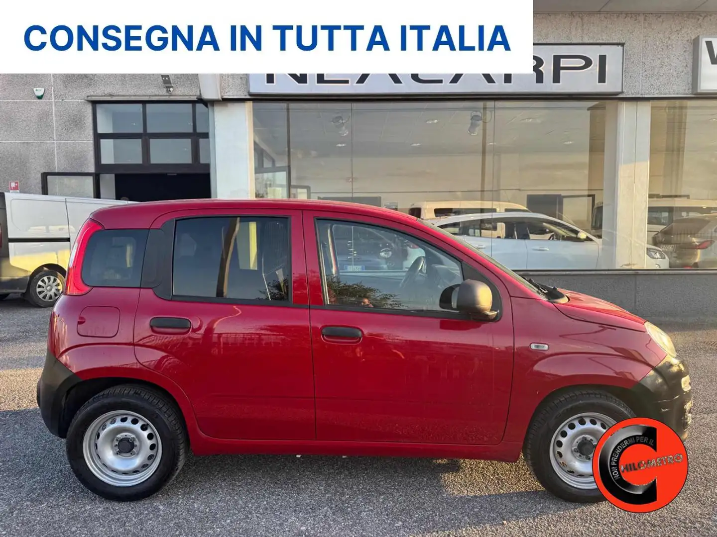 Fiat Panda 1.3 MJT  POP 2 POSTI VAN N1 AUTOCARRO-CLIMA- Rosso - 2