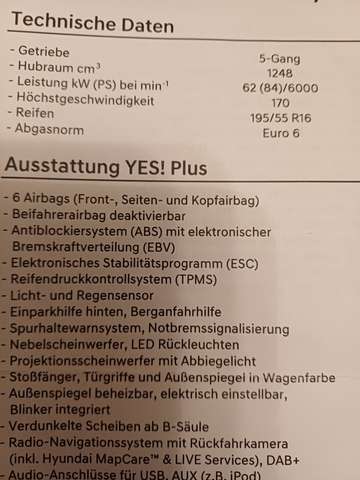 Imagine Hyundai i20 i20 1.2YES! Plus