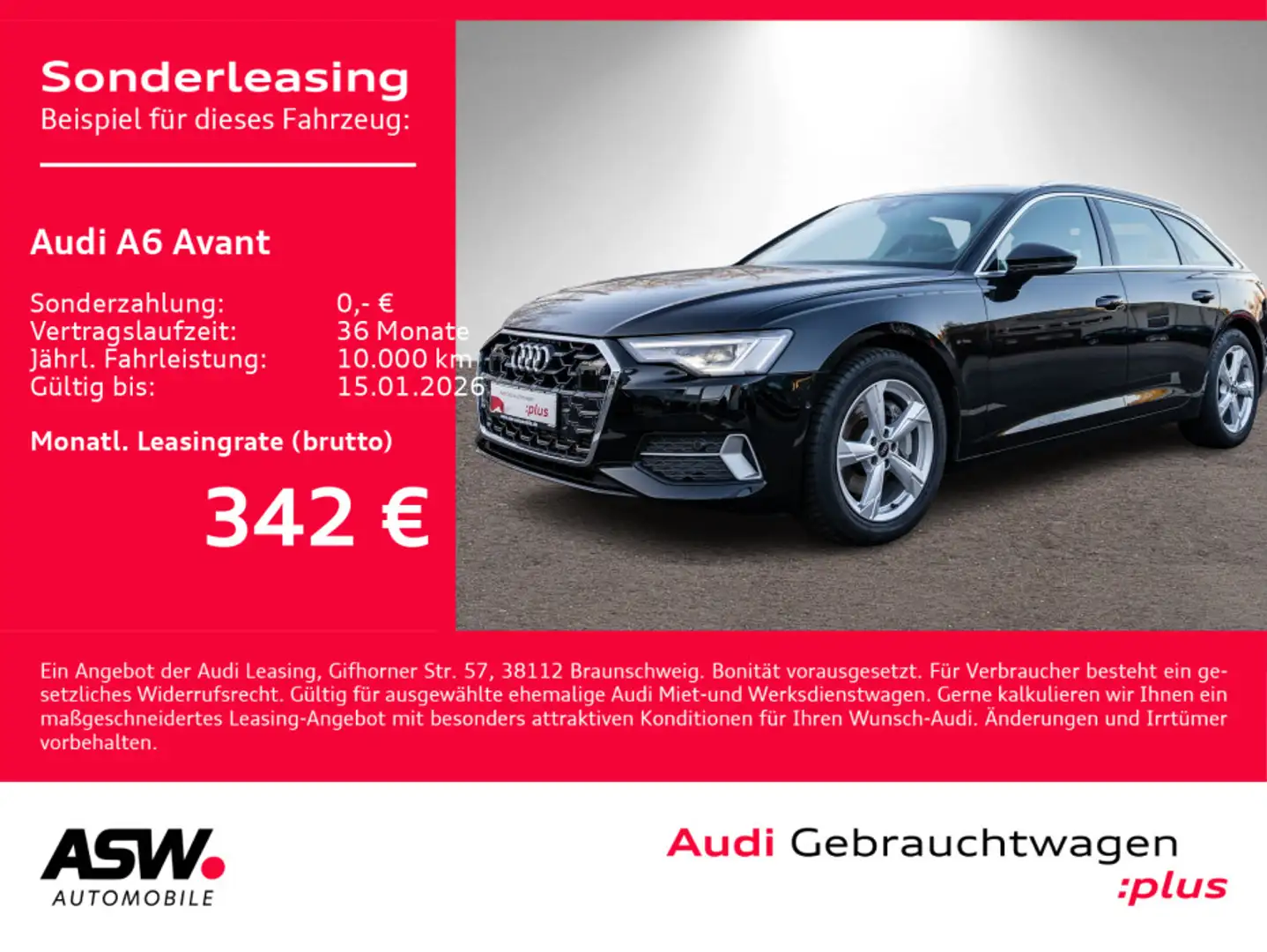 Audi A6 advanced 45TFSI NAVI MATRIX AHK RFK ACC Schwarz - 1