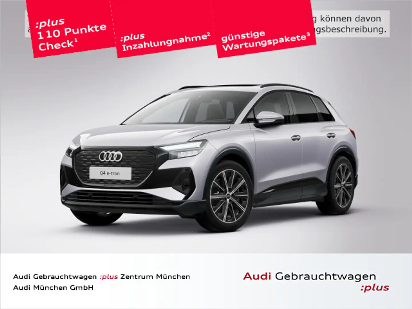 Audi Q4 e-tron 45 S line Pano/AHK/Wärmep./Navi+ Silber - 1