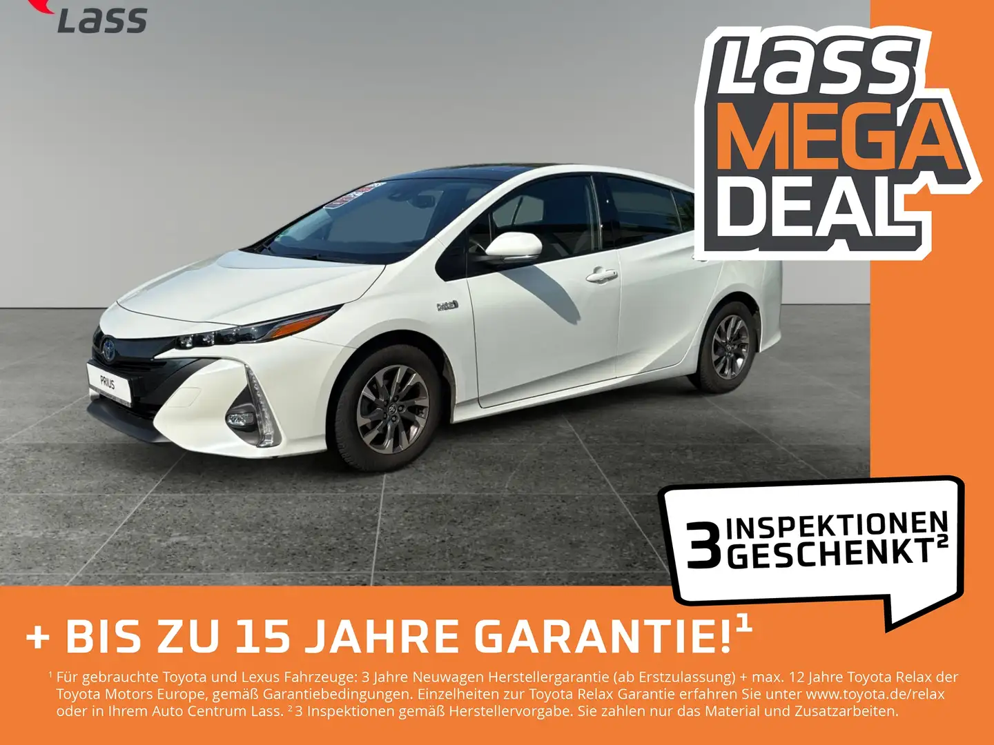 Toyota Prius 1.8 Plugin Solar Klimaaut Navi Lane LED GJR Blanc - 1