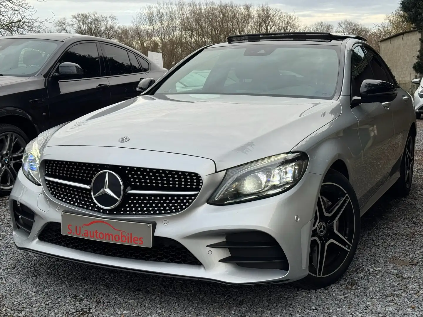 Mercedes-Benz C 200 d AUTO- AMG- FULL- PANO CUIR Multi Beam GAR12mois Silber - 1