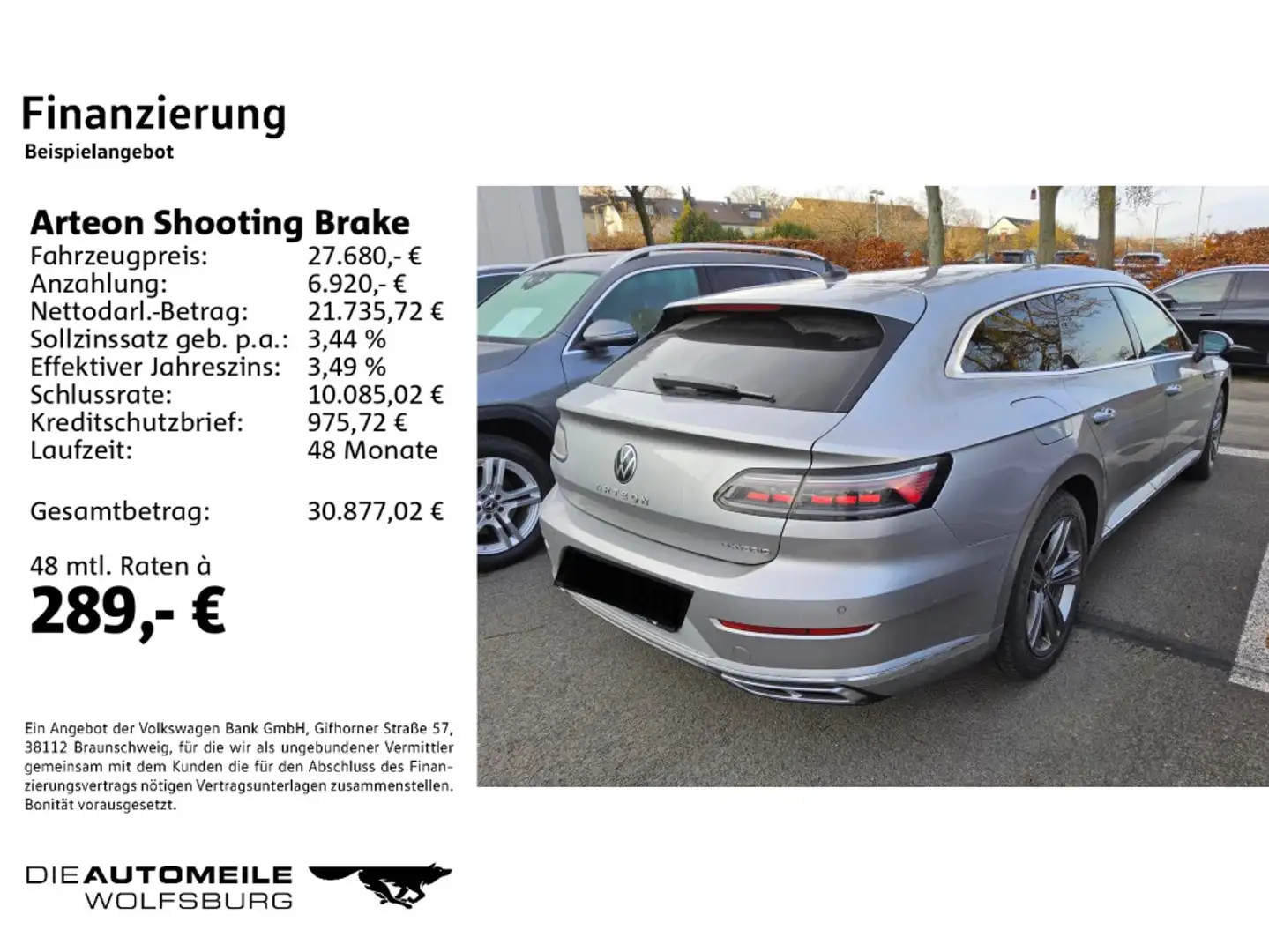 Volkswagen Arteon 1.4 TSI Hybrid DSG R-Line Silber - 2