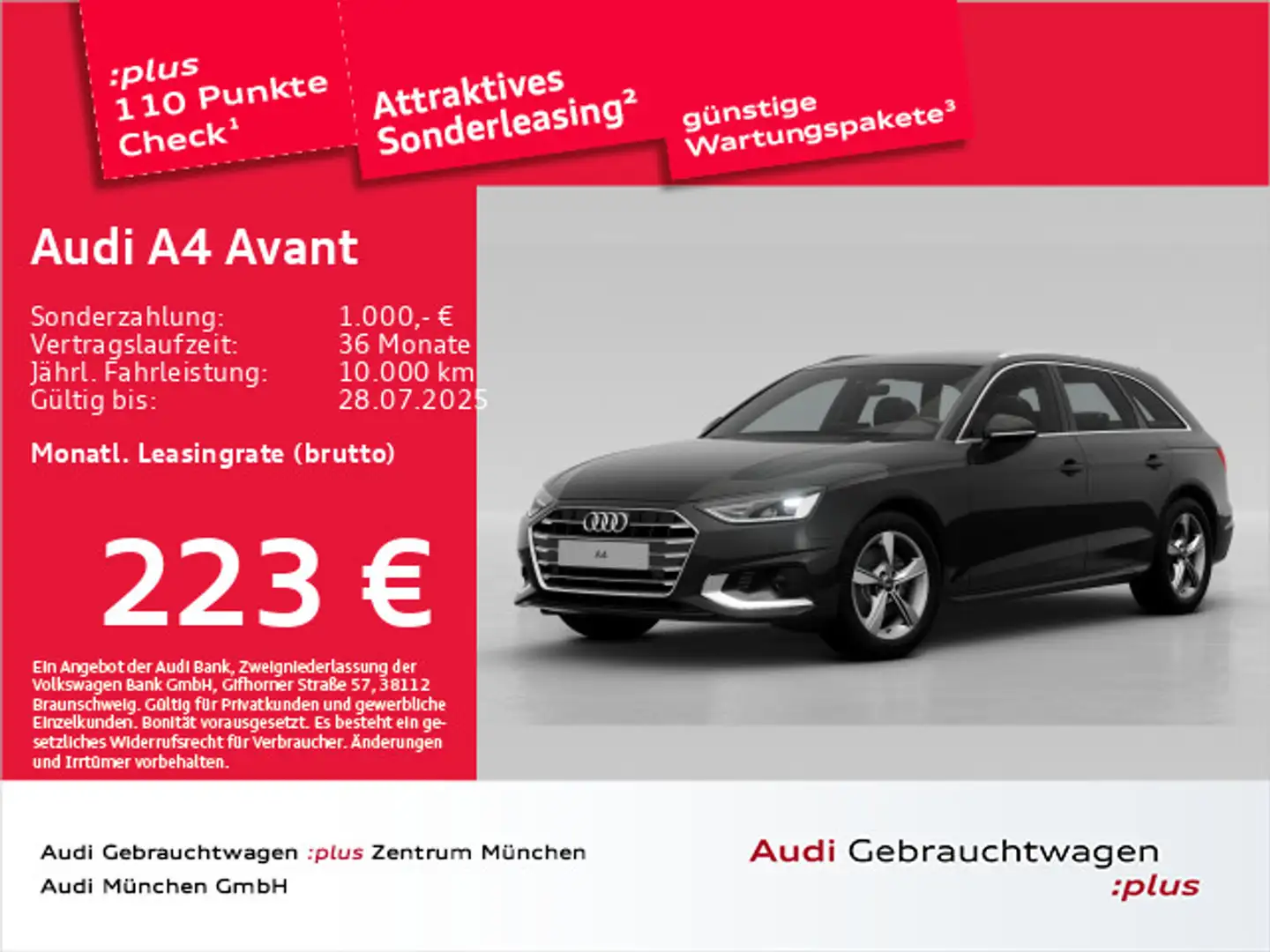 Audi A4 35 TDI S tronic advanced ACC/Virtual+/N Noir - 1