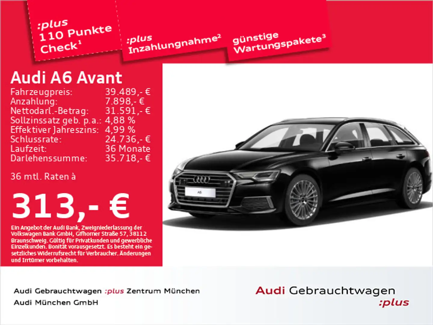 Audi A6 45 TFSI S tronic design LED/Virtual+/Na Schwarz - 1
