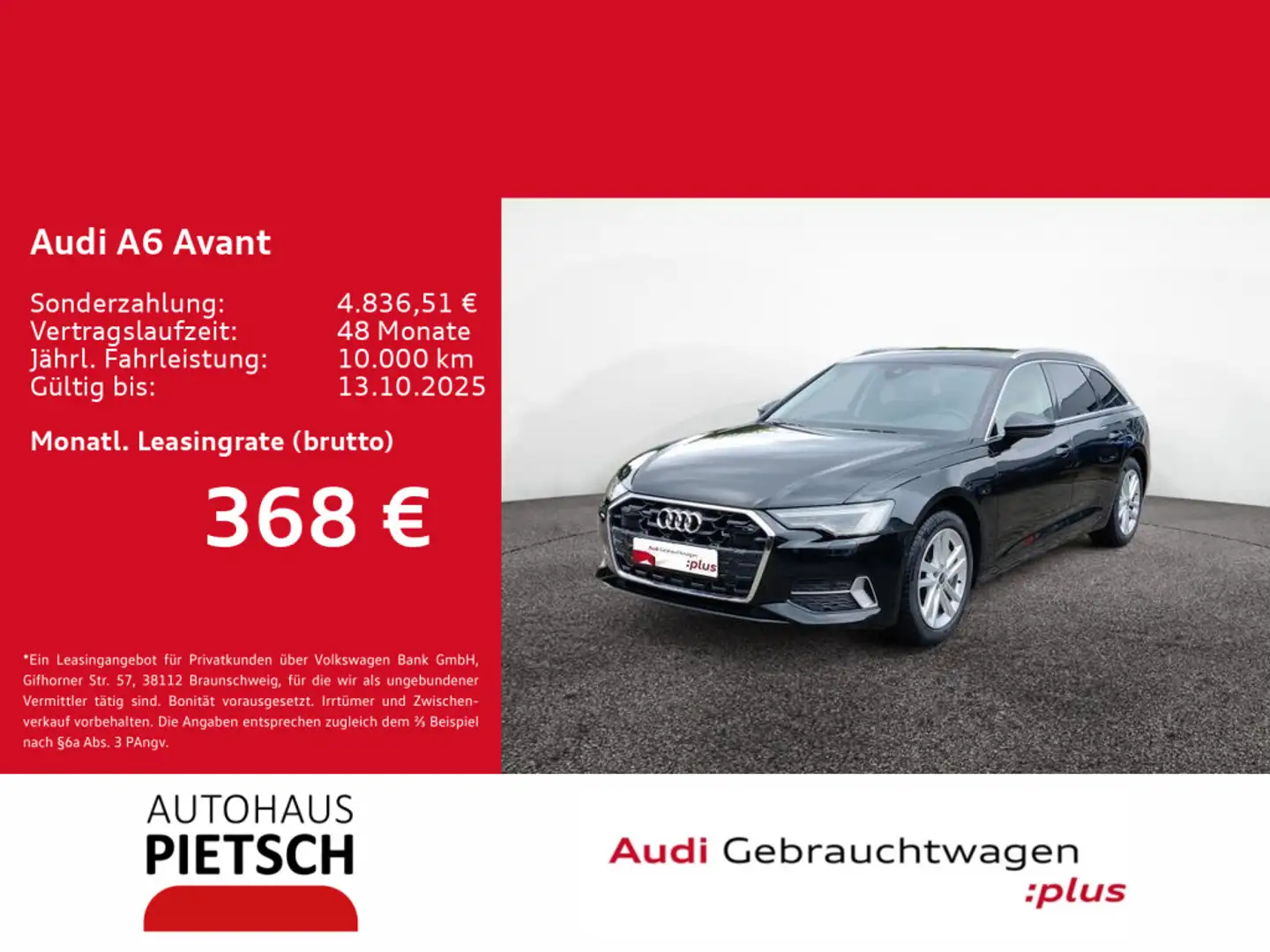 Audi A6 50 TFSIe advanced quattro Matrix AHK Schwarz - 1