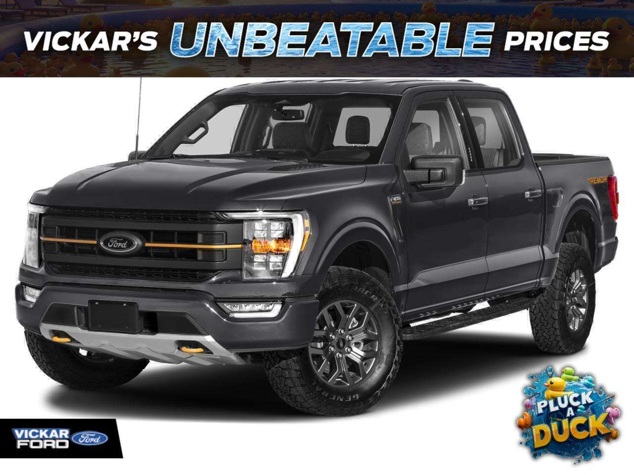 Black 2023 Ford F-150 Pickup Truck Four-Wheel Drive Automatic