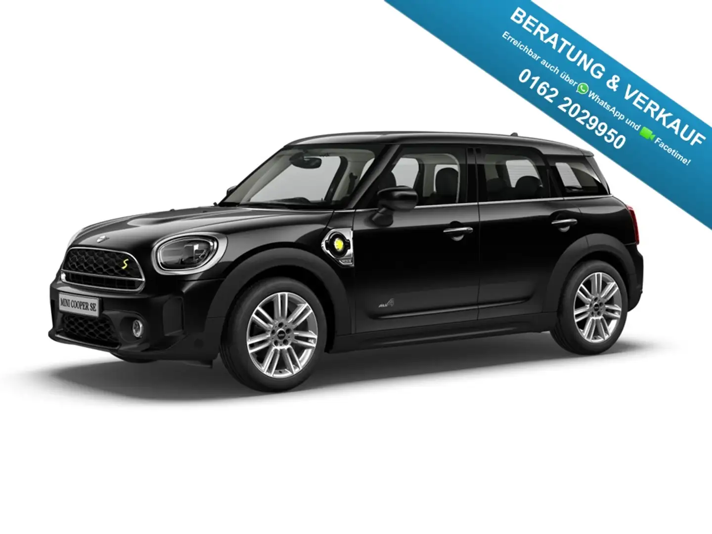 MINI Cooper SE ALL4 Navi Leder LED Kurvenlicht Mehrzonenklima 2-Z Schwarz - 1